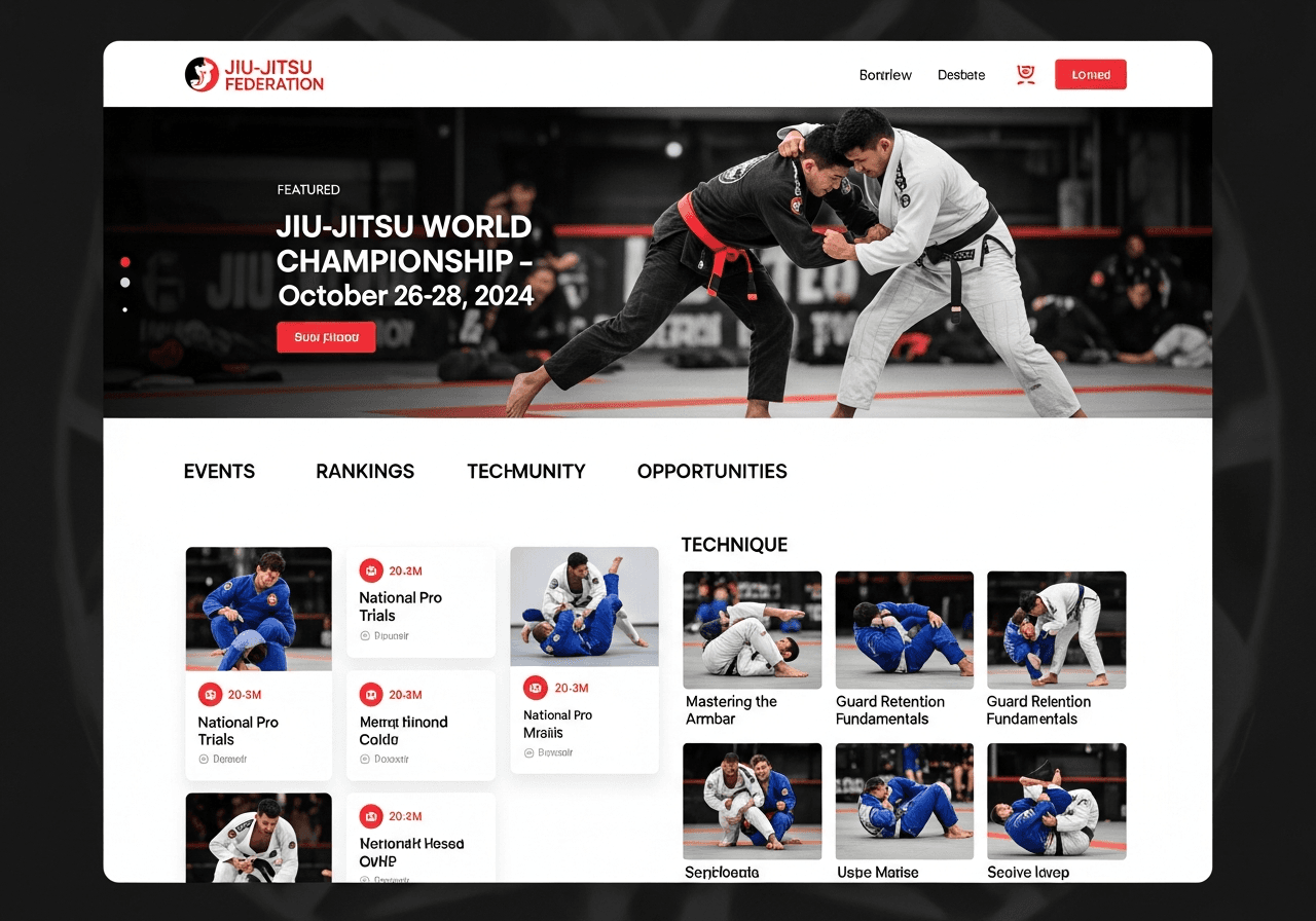Jiu-Jitsu Federation publication mockup